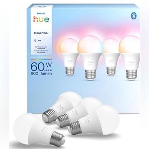 4 Philips Smart Lighting Starter Kit with White and Color Bulbs (4 packs )